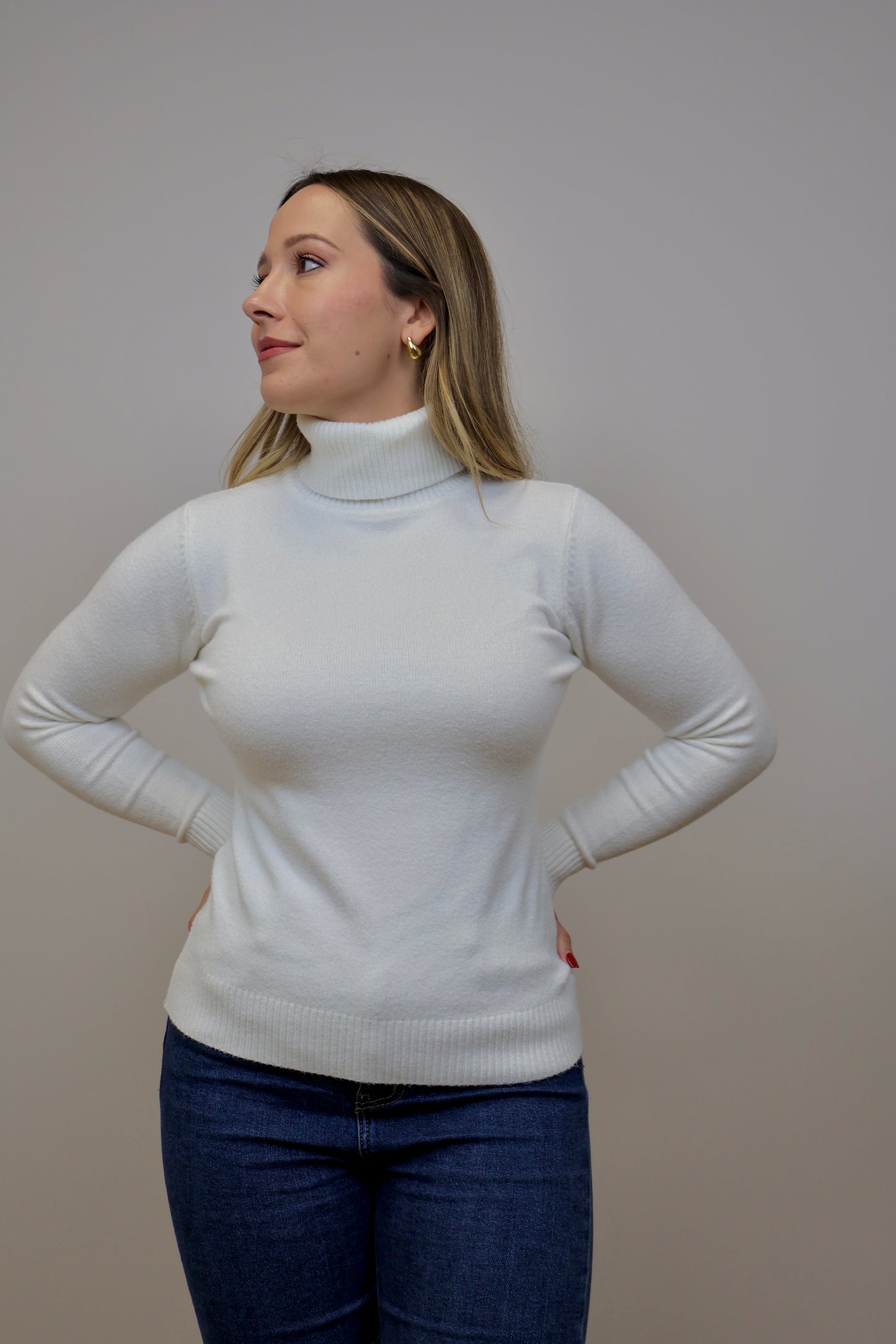 Jersey Cuello Alto Crudo