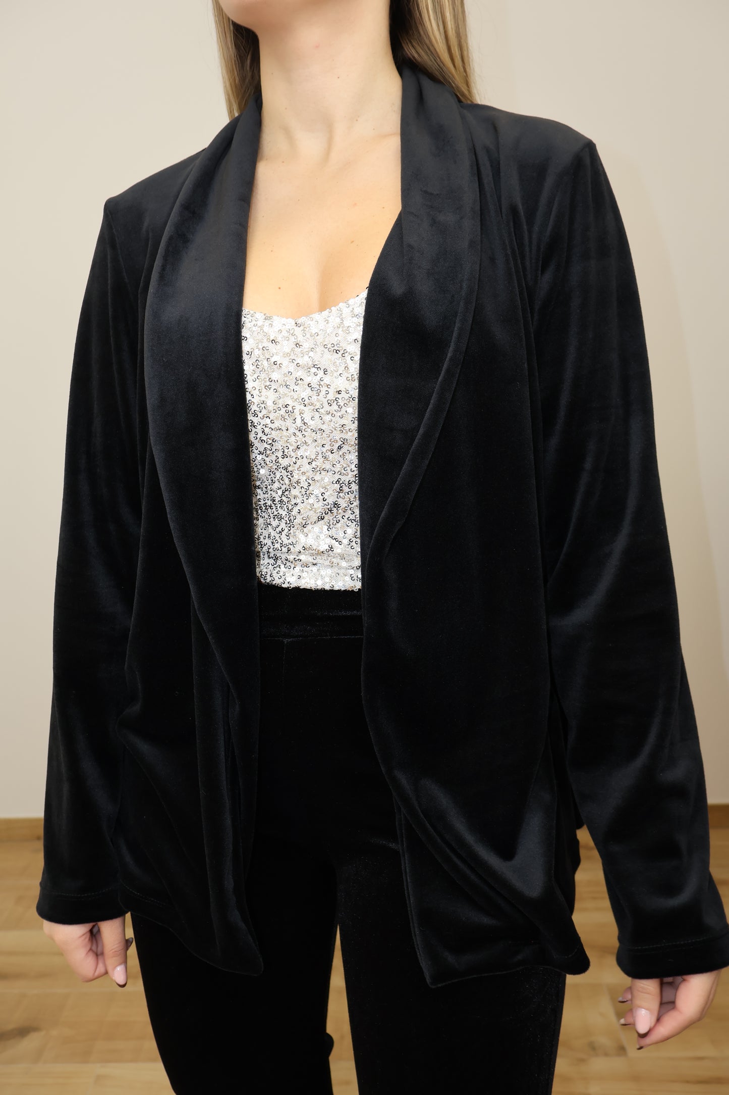 Blazer Terciopelo Negra