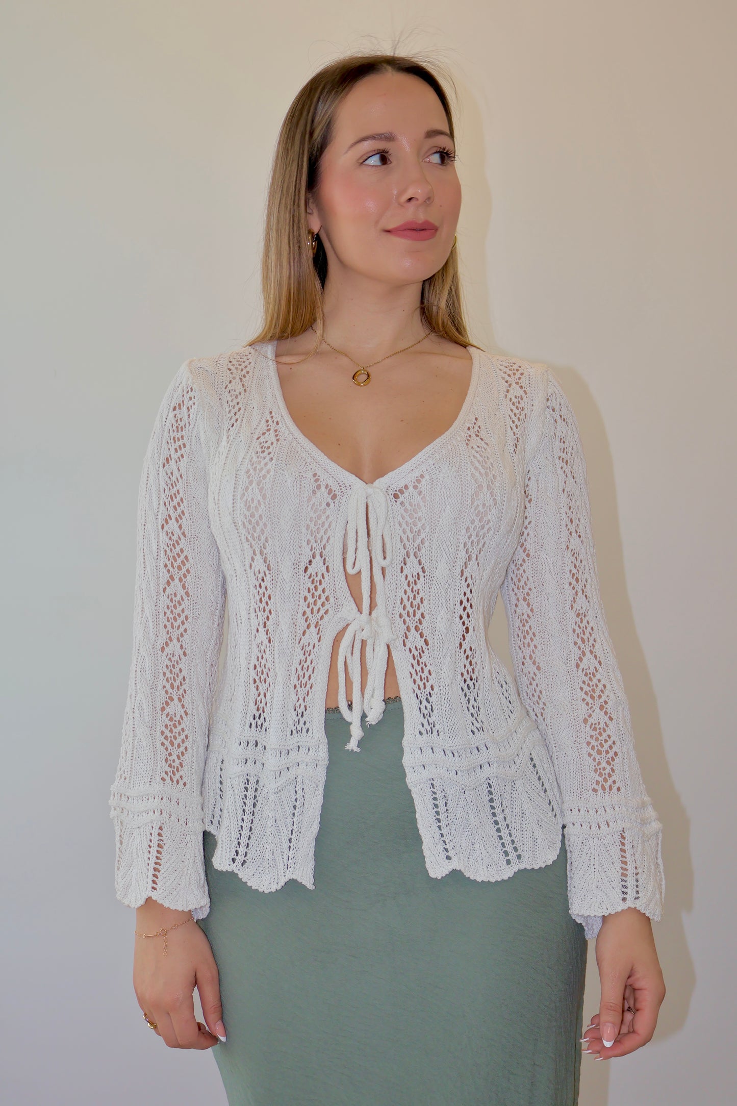 Chaqueta punto calado