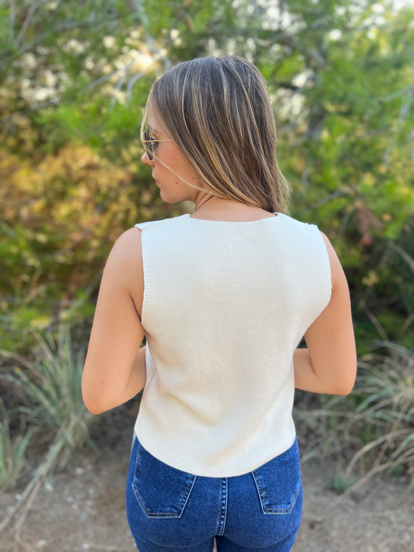 CHALECO PUNTO BEIGE