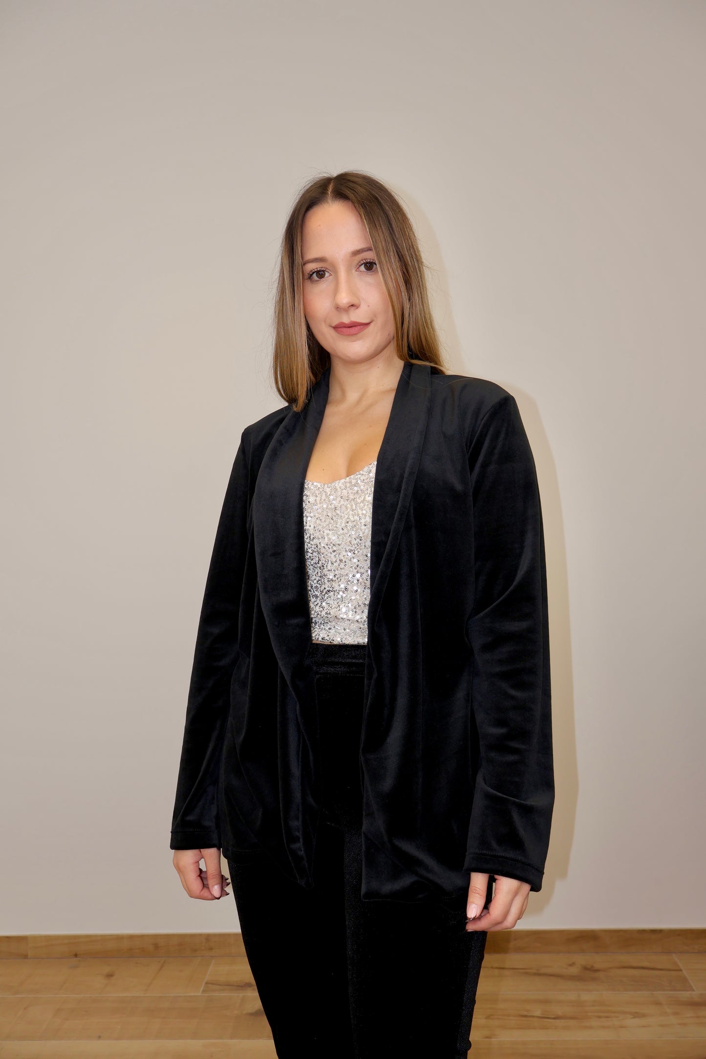 Blazer Terciopelo Negra