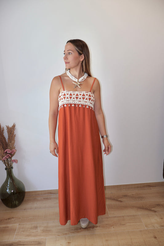 Vestido Oceanía Teja