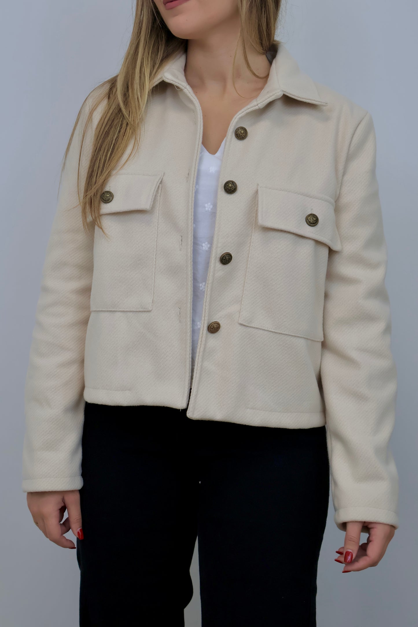 CHAQUETA PAÑO BEIGE