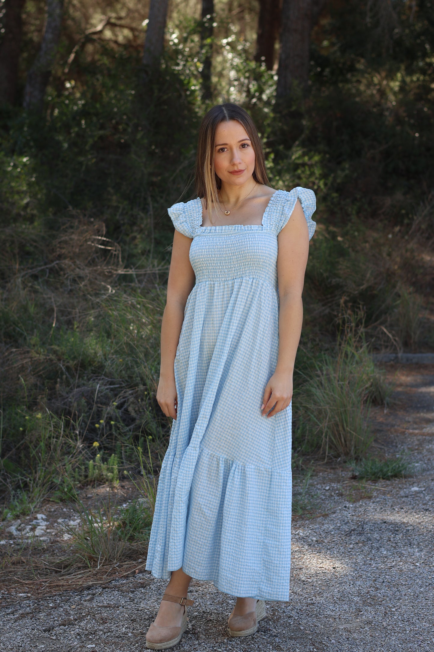 Vestido Vichy Azul